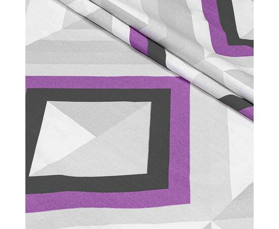 Підковдра бязевий Home Line 145х215 КАЛЕЙДОСКОП сіро-фіолетовий/світло-сірий (174449), Колір: сірий, Тип: підковдри, Розмір: 143x215, зображення 2