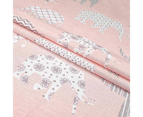 Пододеяльник бязевый Home Line 145х215 СЛОНИ розовый (173784), Цвет: розовый, Тип: пододеяльники, Размер: 143x215, изображение 2