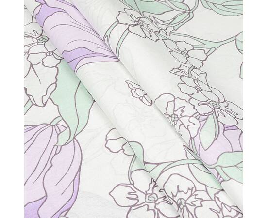 Простынь бязевая Home Line 145х215 ВЕСНЯНИЙ ВЕЧІР лилово-ментоловая (173858), Цвет: зеленый, Тип: простыни, Размер: 145x215, изображение 2