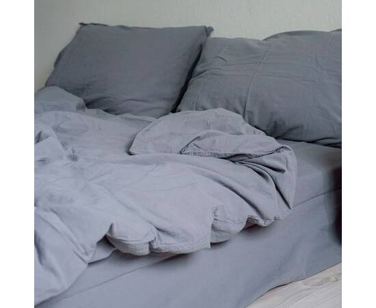 Постельное белье La Modno 160х220 STONEWASHED GRAY (200306), Размер: полуторный 160х220, Основной цвет: серый, изображение 2