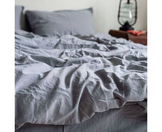 Постельное белье La Modno 160х220 STONEWASHED GRAY (200306), Размер: полуторный 160х220, Основной цвет: серый, изображение 3