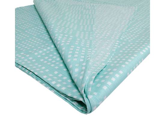 Простирадло бязеве Home Line 150Х215 клітина бірюзова (165435), Колір: бірюзовий, Тип: простирадла, Розмір: 150x215, зображення 2