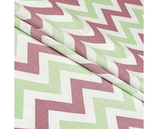 Простынь бязевая Home Line 150х215 ЗІГ ЗАГ лилово-зеленая (174752), Цвет: зеленый, Тип: простыни, Размер: 150x215, изображение 2