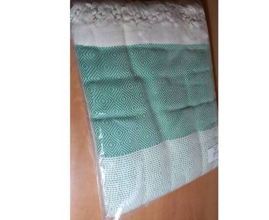 Плед бавовняний Diva 205x200 MONIKA GREEN, Основний колір: зелений, Розмір: 200x205, зображення 2