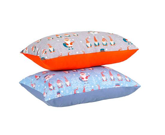 Подушка декоративна Home Line 35Х50 двостороння ГНОМИ сірий/оранжевий (178511), Колір: помаранчевий, Розмір: 35x50, зображення 2