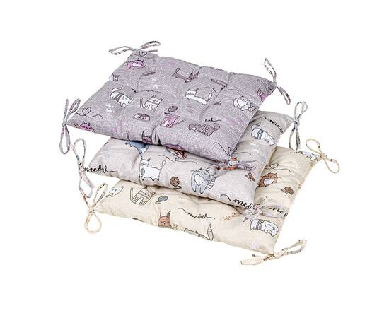 Подушка на стілець Home Line 40Х40 КІТ НА КУХНІ бежевий (175284), Колір: бежевий, Розмір: 40x40, зображення 2