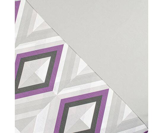 Полуторный комплект Home Line Бязь 145х214 (1 нав 50х70) КАЛЕЙДОСКОП серо-фиолетовый/гл.св.серый (174456), Размер: полуторный 145х210, Основной цвет: серый, изображение 2