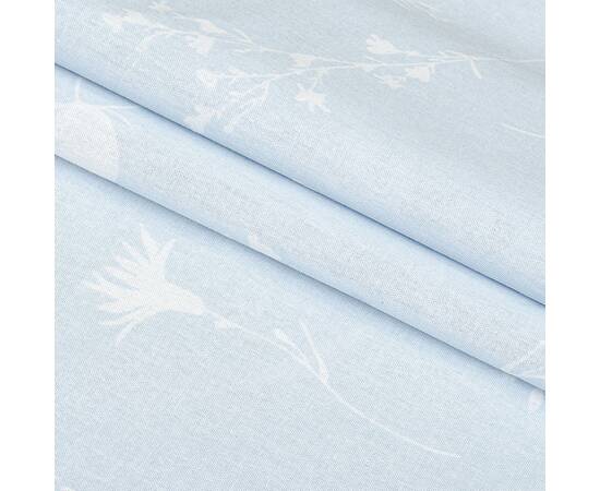 Полуторный комплект Home Line Бязь 145х214 (1 нав 50х70) ВОЛОШКИ білі на блакитному (173307), Размер: полуторный 145х210, Основной цвет: голубой, изображение 2