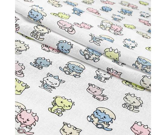 Постельное белье Home Line полуторное поплин (1 нав 50х70) ДРАКОНЧИКИ голубо-салатовый (173778), изображение 2