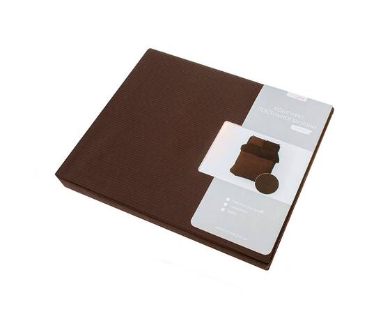 Постельный комплект Home Line Сатин семейный страйп 0.2Х0.2 коричневый (семейный) (169209), Размер: семейный 2шт(160x220), Основной цвет: коричневый, изображение 2