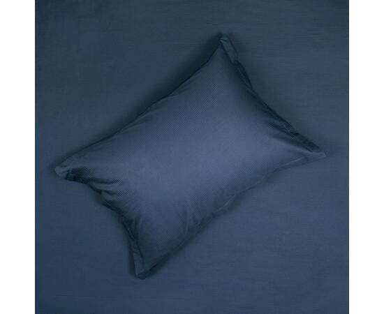 Постільна білизна Home Line Сатин 200х220 страйп 0.2Х0.2 синій (169195), Розмір: двоспальний євро 200х220, Основний колір: синій, зображення 3