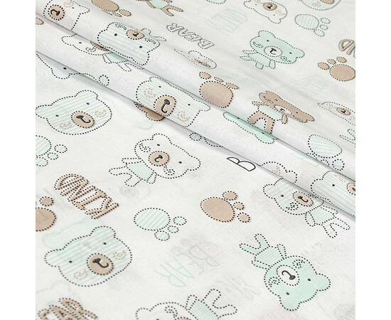 Постельное белье Home Line полуторное поплин (1 нав 50х70) ТЕДДІ кофейно-ментоловый (173780), изображение 2