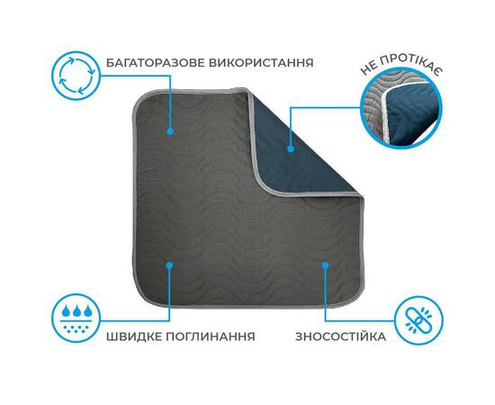Многоразовая пеленка для собак UTEK PAD 50х60 U-tek (PGUP5060), Размер: 50x60, изображение 6