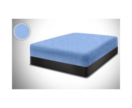 Простирадло махрове на резинці Blue 120x200 Jersey havlu U-tek (PMBLF120200), Колір: блакитний, Тип: простирадла на гумці, Розмір: 120x200, зображення 2