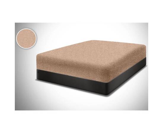 Простынь махровая на резинке Sand 140X200 Jersey havlu U-tek (PMCF140200), Цвет: капучино, Тип: простыни на резинке, Размер: 140x200, изображение 2