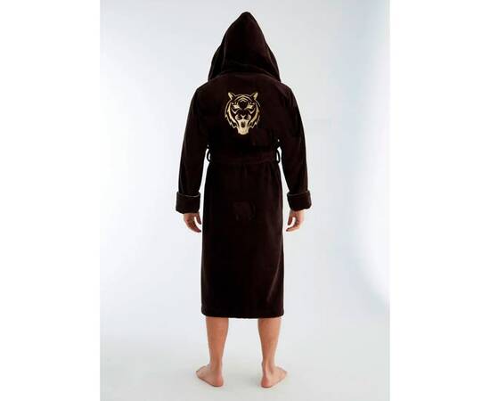 Халат мужской махровый NUSA ns 1300 kahve (l/xl) с капюшоном, Цвет: коричневый, Размер: L/XL, изображение 2