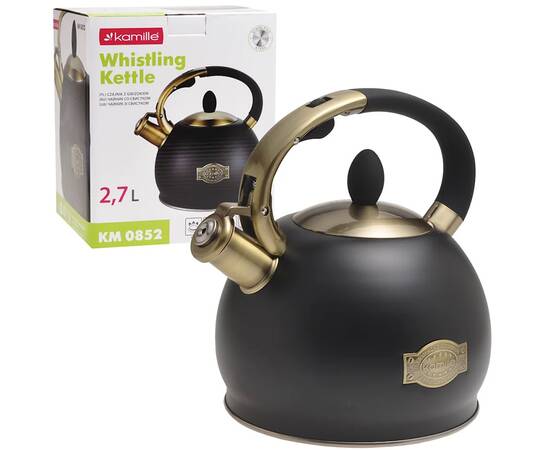 Чайник 2.7л зі свистком Kamille (852), зображення 4