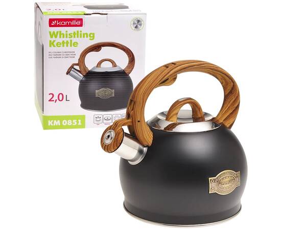 Чайник 2л зі свистком Kamille (851), зображення 4
