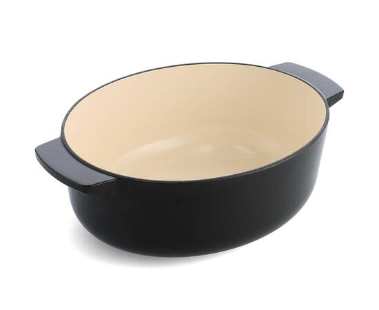 Гусятница чугунная с крышкой KitchenAid, 30 см 5,6 л, черная (CC006064-001), изображение 3