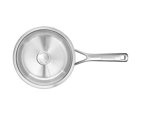 Ковш с крышкой KitchenAid MSS, 18 см 2,1 л (CC003257-001), Тип: ковш, Объем: 2,1 л, Цвет: серебряный, изображение 2