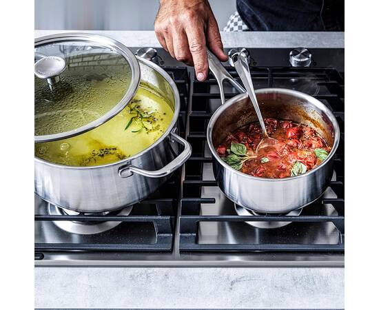 Ковш с крышкой KitchenAid MSS, 18 см 2,1 л (CC003257-001), Тип: ковш, Объем: 2,1 л, Цвет: серебряный, изображение 4