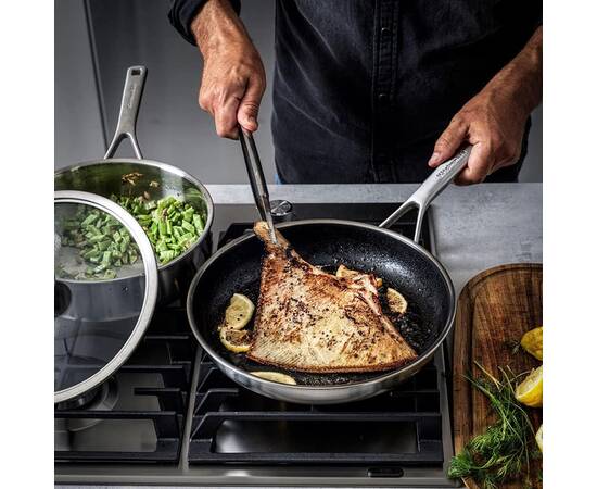 Сковорода KitchenAid MSS, 24 см з керамічним покриттям (CC004949-001), Колір: срібний, Тип: сковорода, Форма: кругла, Діаметр (см): 24, зображення 2