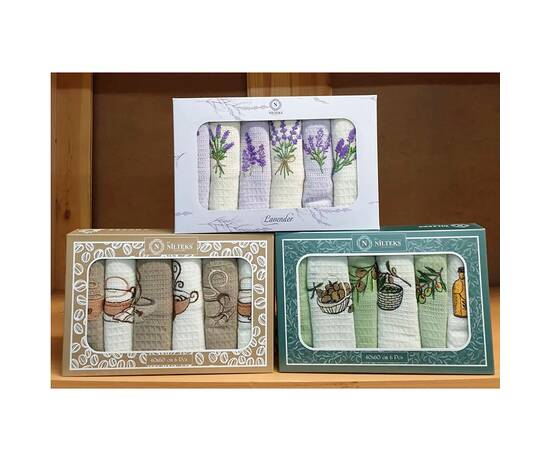 Кухонные вафельные полотенца 40х60 6шт. Nilteks (19998), изображение 2