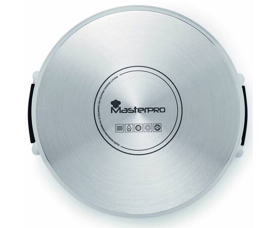 Каструля з кришкою MasterPro Smart, 24 см 7.21 л (BGEU-3779), Тип: каструля, Об'єм: 7,2 л, Колір: срібний, зображення 2