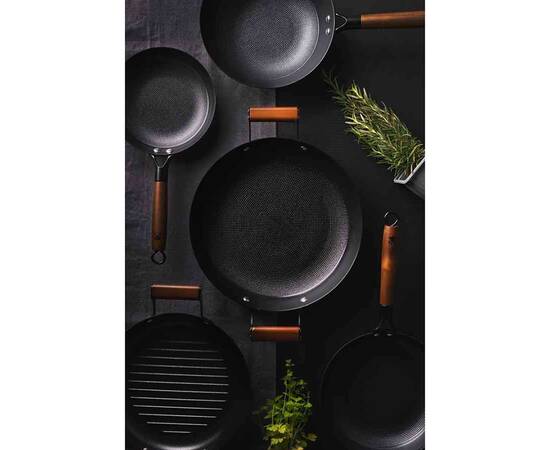 Сковорода чавунна MasterPro Odin, 24 см (BGMP-3816), Колір: чорний, Тип: сковорода, Форма: кругла, Діаметр (см): 24, зображення 3