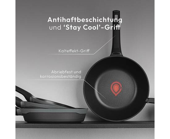 Сковорода MasterPro Gastro reeco, 24 см (BGMP-8101), Колір: чорний, Тип: сковорода, Форма: кругла, Діаметр (см): 24, зображення 4