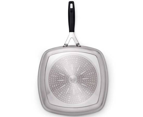 Сковорода гриль MasterPro Smart, 28х28 см (BGEU-3771), Колір: срібний, Тип: сковорода гриль, Форма: квадратна, Діаметр (см): 28, зображення 2