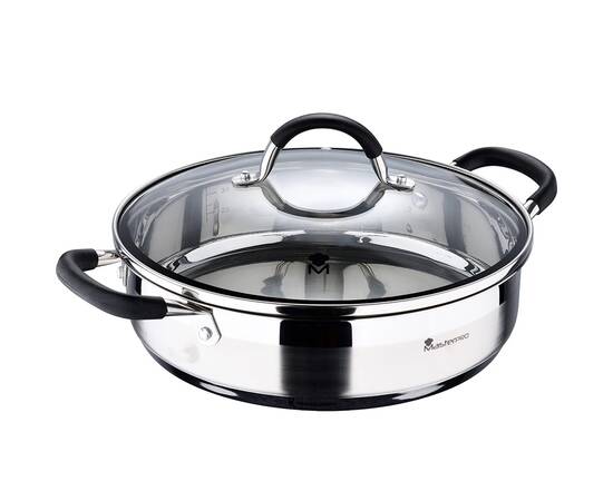 Сотейник MasterPro Foodies collection, 3,8 л (BGMP-1503-BK), Колір: срібний, Тип: сотейник, Форма: кругла, Діаметр (см): 28, зображення 2