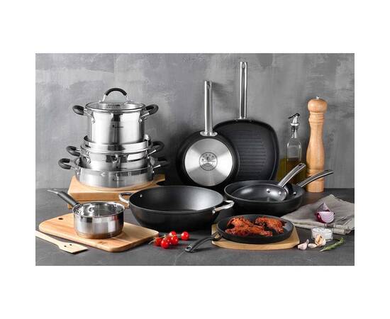 Сотейник MasterPro Foodies collection, 3,8 л (BGMP-1503-BK), Колір: срібний, Тип: сотейник, Форма: кругла, Діаметр (см): 28, зображення 3