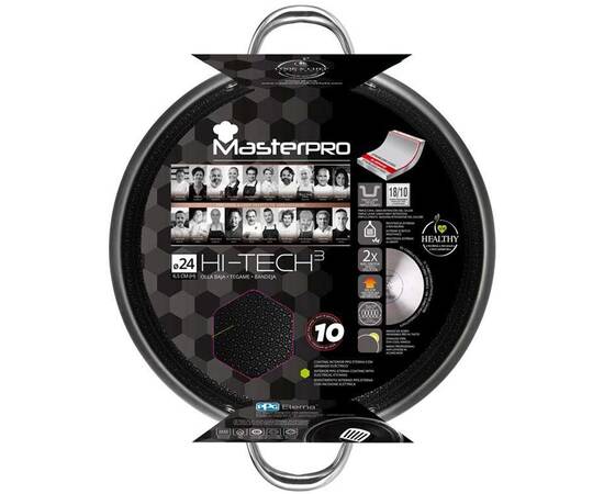 Сотейник MasterPro Hi-tech 3, 24 см (BGMP-1635), Колір: срібний, Тип: сотейник, Форма: кругла, Діаметр (см): 24, зображення 4