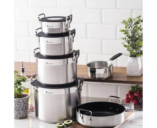 Сотейник MasterPro Smart, 28 см (BGEU-3829), Колір: срібний, Тип: сотейник, Форма: кругла, Діаметр (см): 28, зображення 3