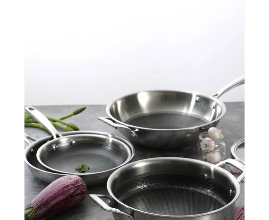 Вок MasterPro Hi-tech 3, 28 см (BGMP-1634), Колір: срібний, Тип: сковорода вок, Форма: кругла, Діаметр (см): 28, зображення 3