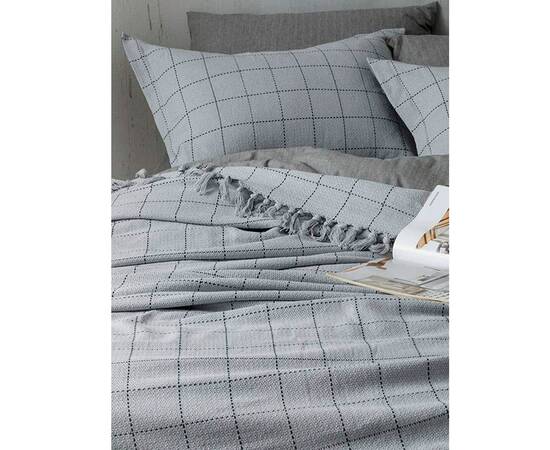 Покрывало вязаное 240х260 с наволочками 50х70 Cri Zeron (19860), Цвет: серый, Размер: 240x260, изображение 2