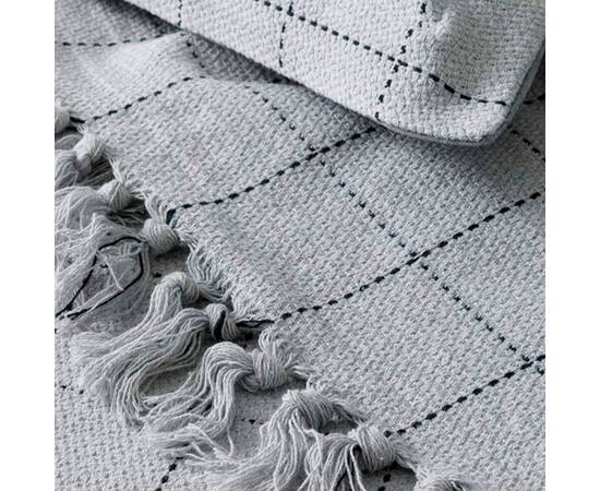 Покрывало вязаное 240х260 с наволочками 50х70 Cri Zeron (19860), Цвет: серый, Размер: 240x260, изображение 3