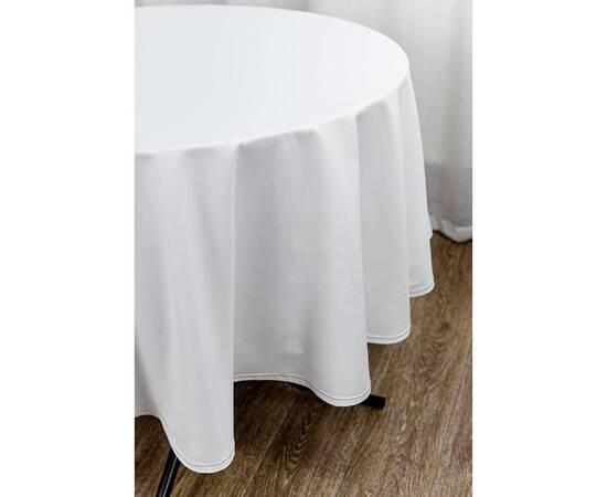 Скатертина кругла D-140 Kelly біла Прованс (33155), Тип: скатертини, Основний колір: білий, Форма скатертини: кругла, Розмір: Ø140, зображення 2