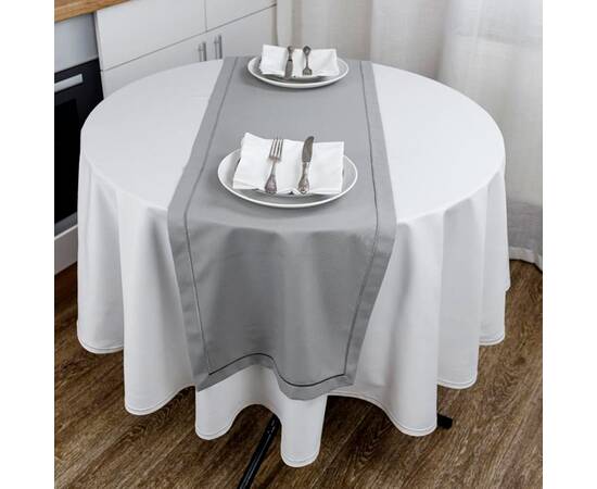 Скатертина кругла D-140 Kelly біла Прованс (33155), Тип: скатертини, Основний колір: білий, Форма скатертини: кругла, Розмір: Ø140, зображення 3