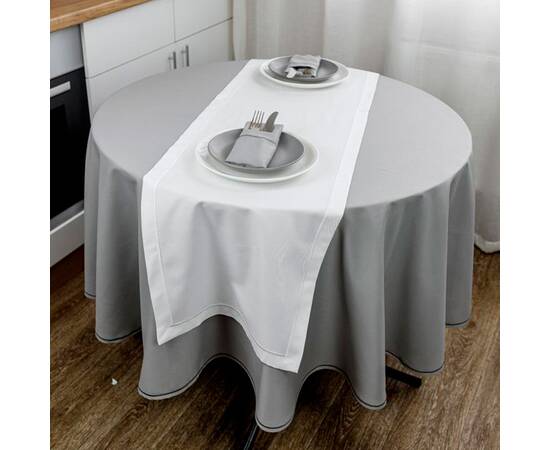 Скатертина кругла D-140 Kelly сіра Прованс (33138), Тип: скатертини, Основний колір: сірий, Форма скатертини: кругла, Розмір: Ø140, зображення 3