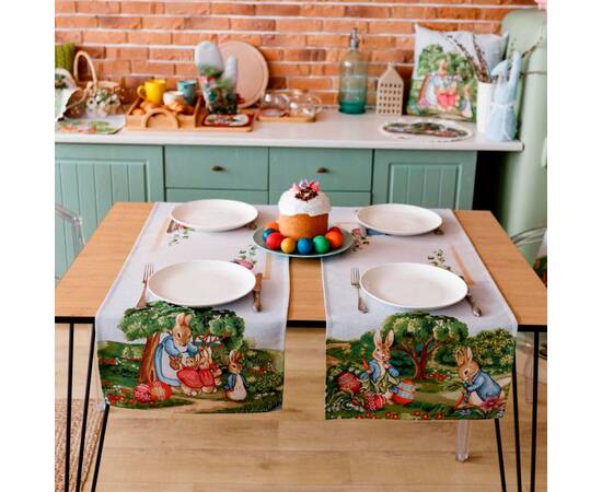 Доріжка 35х100 Галявина Прованс (034165), Тип: доріжки (раннери), Основний колір: зелений, Форма скатертини: прямокутна, Розмір: 35x100, зображення 3