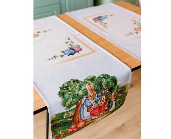 Доріжка 35х100 Галявина Прованс (034165), Тип: доріжки (раннери), Основний колір: зелений, Форма скатертини: прямокутна, Розмір: 35x100, зображення 5