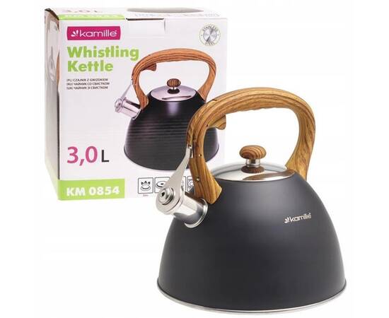 Чайник 3л зі свистком Kamille (854), зображення 4