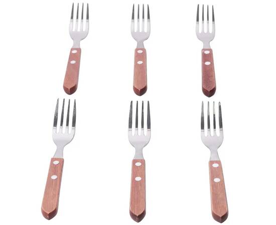 Набор вилок 6 предметов с деревянными ручками Kamille (5301), изображение 2