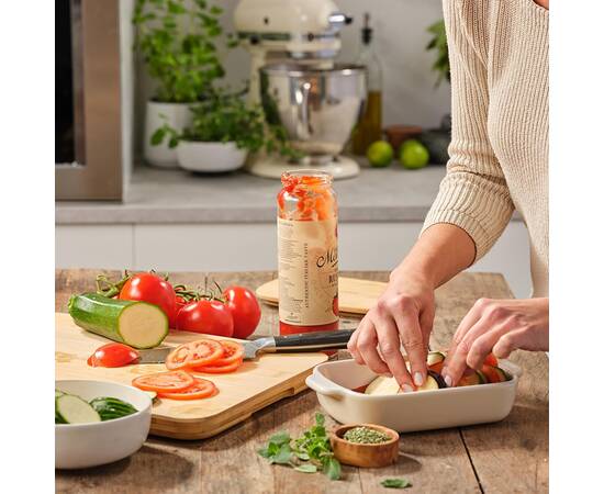 Форма для випічки з кришкою KitchenAid керамогранітна, 6,5 х15, 5х26 см 0,9 л, кремовий колір (CC006105-001), зображення 4