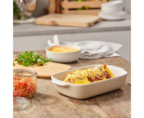 Форма для випічки з кришкою KitchenAid керамогранітна, 7,5 х19, 5х32, 8 см 1,9 л, кремовий колір (CC006107-001), зображення 3