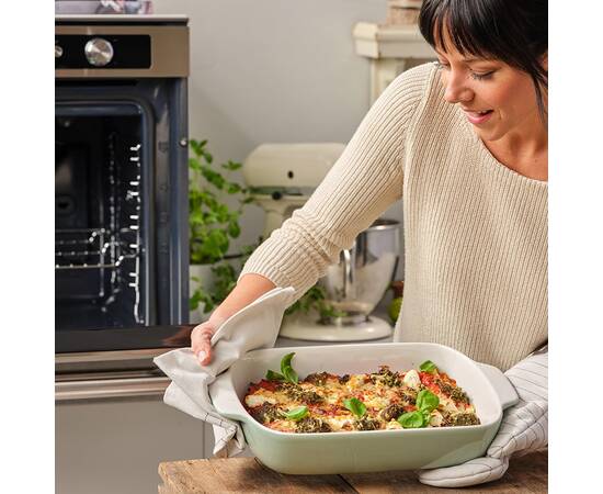 Форма для выпечки с крышкой KitchenAid керамогранитная, 7,5х19,5х32,8 см 1,9 л, фисташковый цвет (CC007425-001), изображение 3