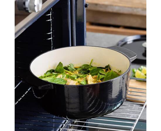 Каструля чавунна з кришкою KitchenAid, 26 см 5,2 л, чорна (CC006061-001), Тип: каструля, Об'єм: 5,2 л, Колір: чорний, зображення 5