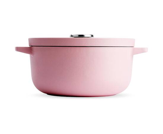 Каструля чавунна з кришкою KitchenAid, 26 см 5,2 л, колір суха троянда (CC007431-001), Тип: каструля, Об'єм: 5,2 л, Колір: рожевий, зображення 2